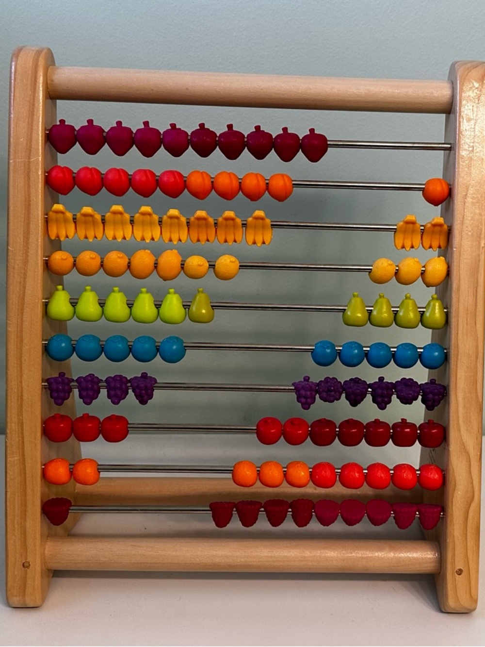 Wooden Fruit Abacus Learning Toy - Multicolor